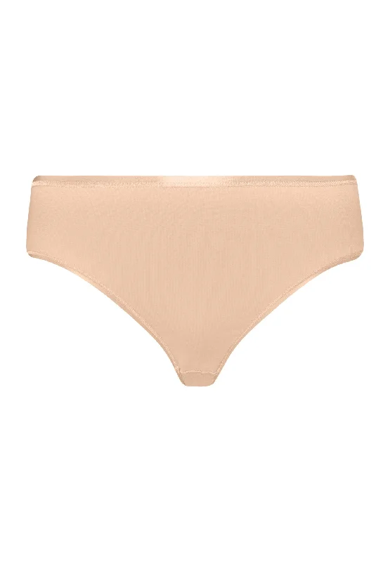 Cotton Seamless Cotton Hi-Cut Full Brief | Beige 71626-274