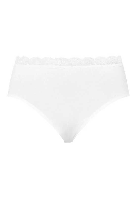 Cotton Lace Lace-Trim Cotton Full Brief | White 72436-101