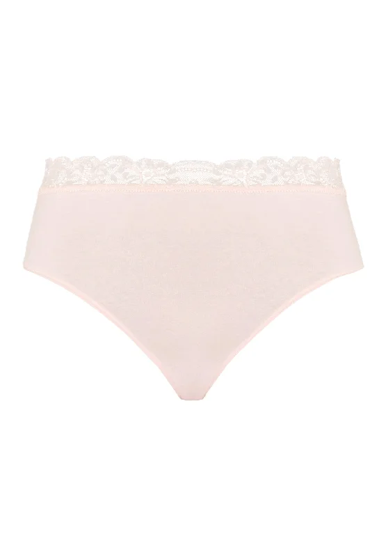 Cotton Lace Lace-Trim Cotton Full Brief | Powder 72436-1381