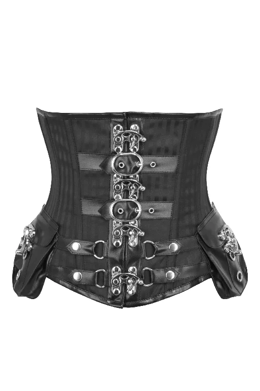 Black Striped Pirate Underbust Corset