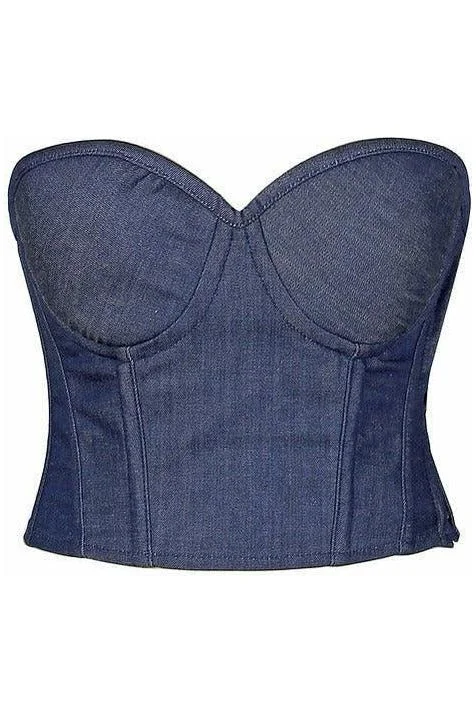 Denim Underwire Bustier Top