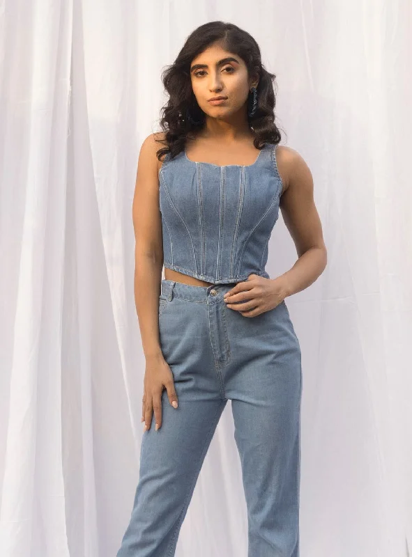 Fiona Denim Corset Top