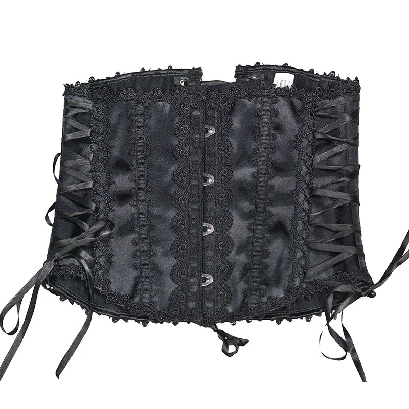 Floral Renaissance Lace Corset, Renaissance Goth Pirate Corset,