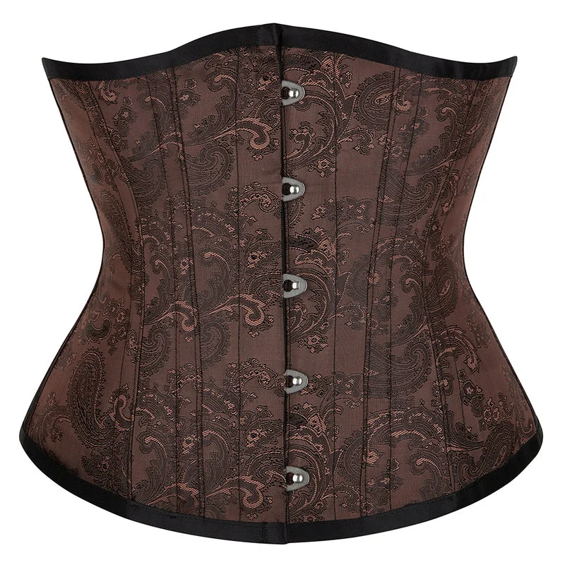 Floral Renaissance Underbust Corset, Medieval Goth Pirate Corset,