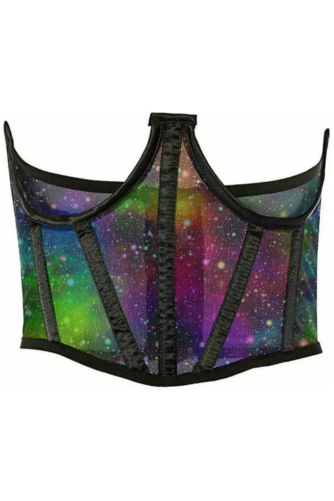 Galaxy Mesh Underbust Corset Queen