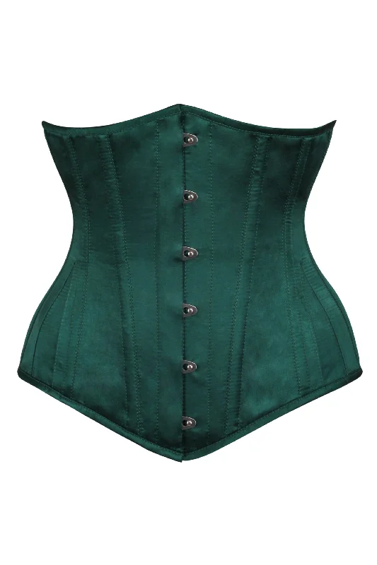 Long Dark Green Underbust Waist Taming Corset