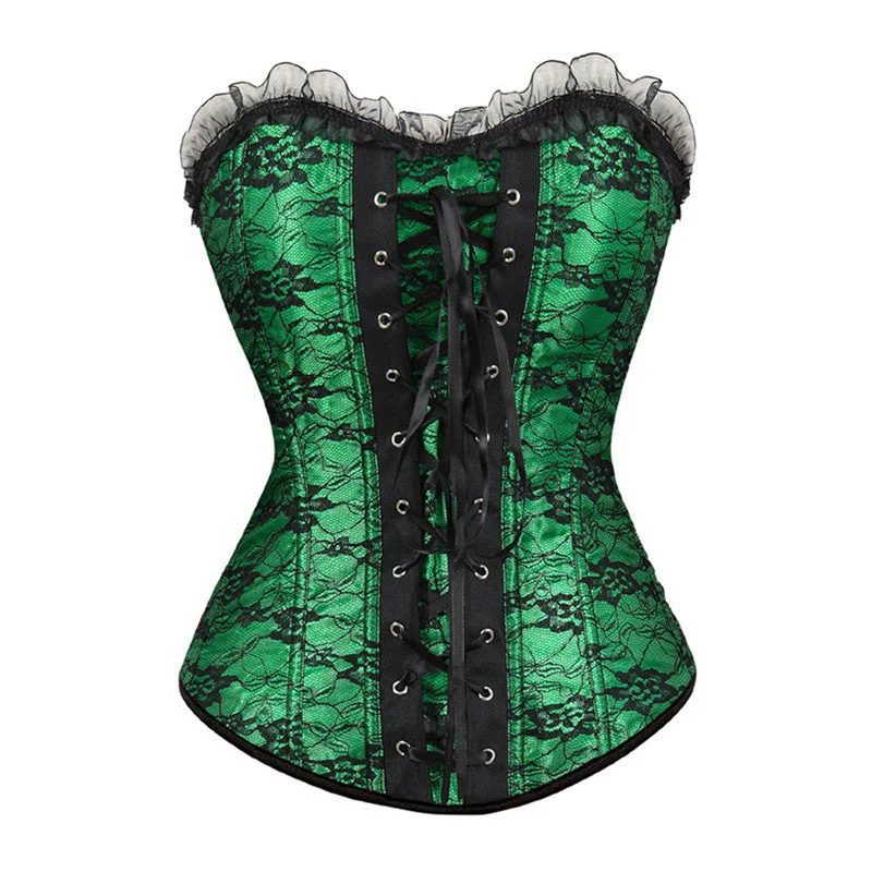 Medieval Goth Overbust Corset, Victorian Renaissance Vintage Corset,