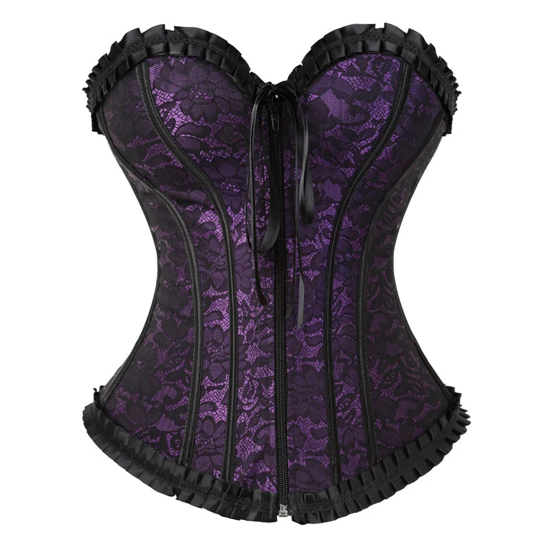 Medieval Renaissance Corset Top Ren Faire Floral