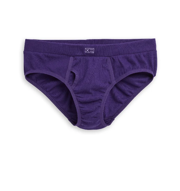 Organic Cotton Rib Iconic Brief - Ghostly Grape