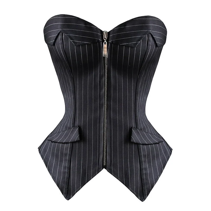 Overbust Strapless Asymmetrical Corset