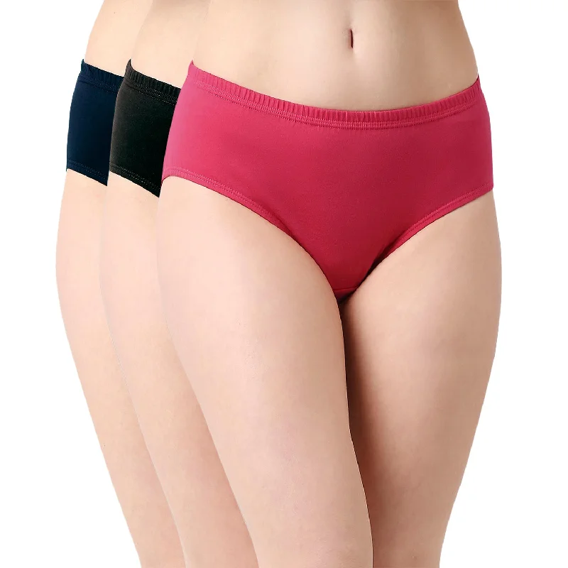 Soch/Eas - 6 Cotton Hipster Panties Assorted