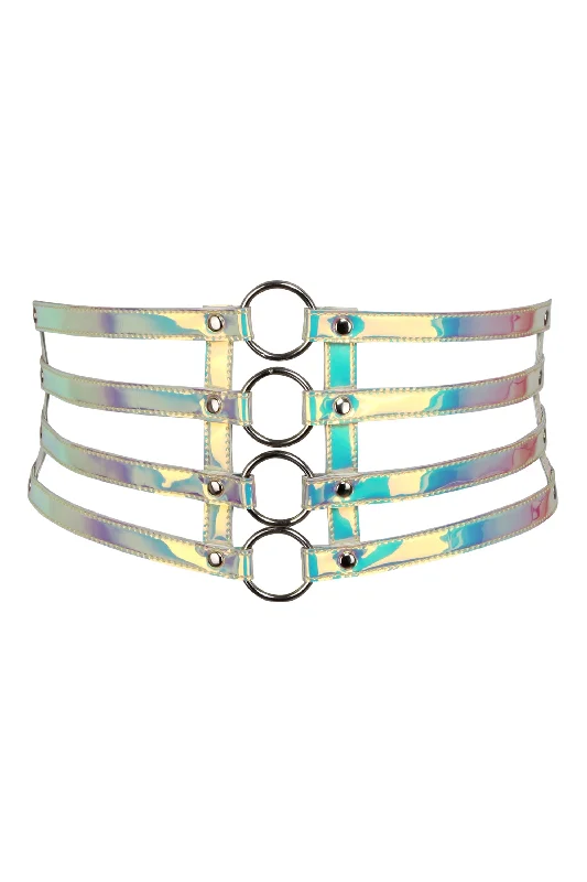 Pearlescent PVC Corset Belt