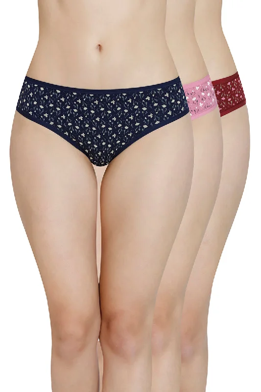 Printed Low Rise Bikini Panty (Pack of 3)