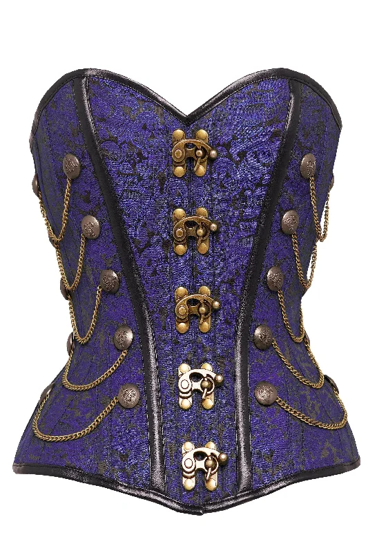 Purple Steampunk Corset With Chains