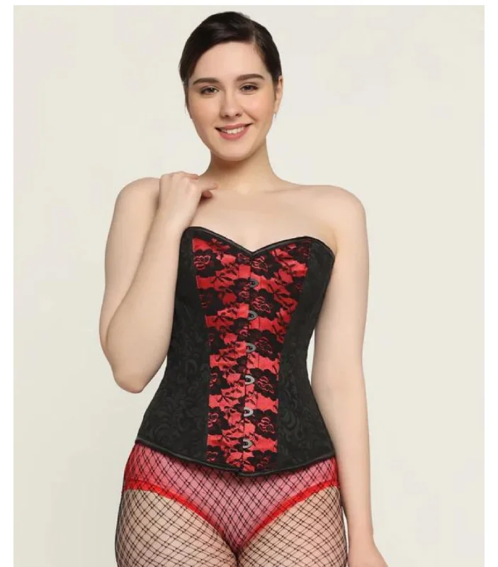 Red Black waist reducing  overbust Corsets