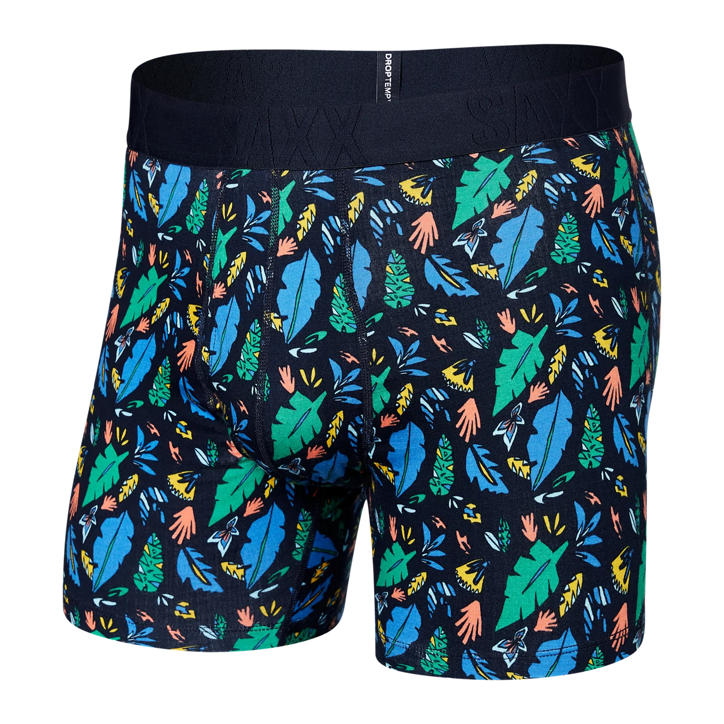 SAXX DROPTEMP™ COOLING COTTON Boxer Brief / Pop Flora- Blue