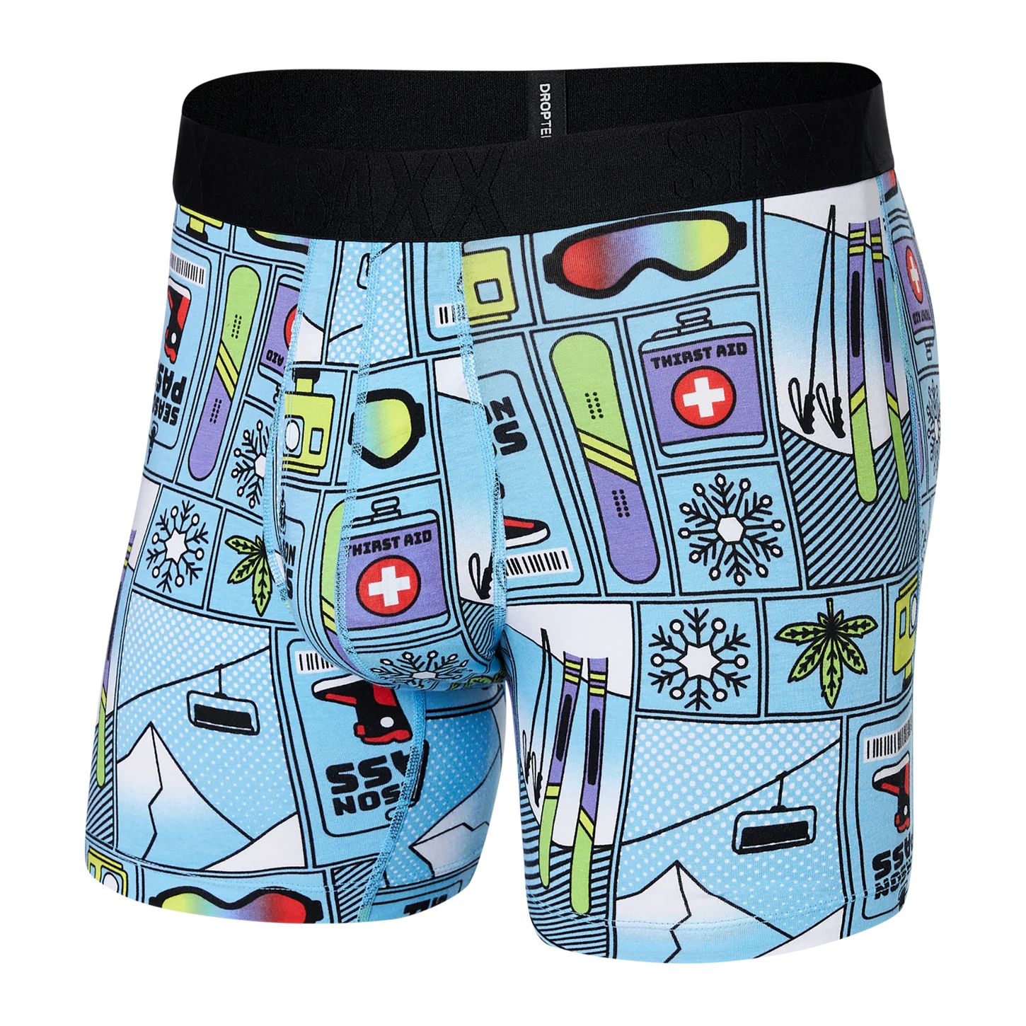 SAXX DROPTEMP™ COOLING COTTON Boxer Brief / Season Pass- Light Blue