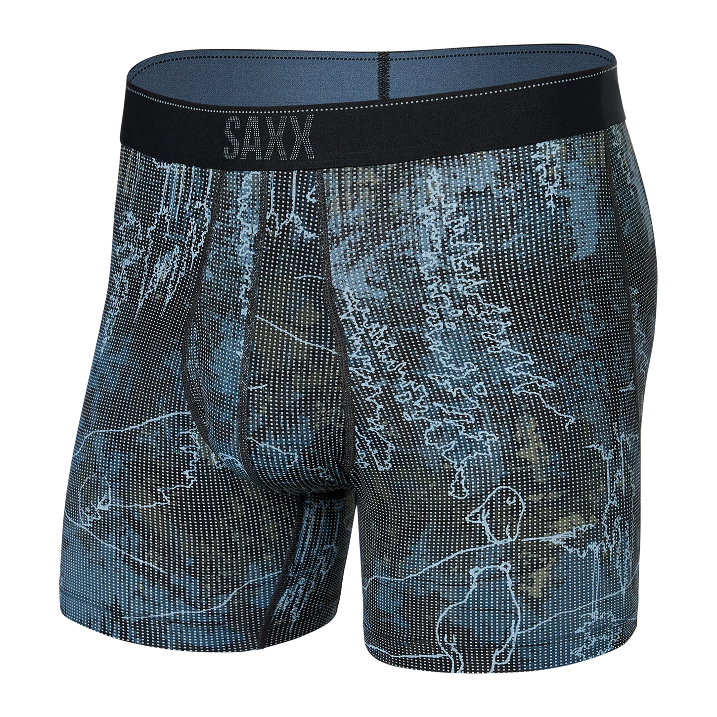 SAXX QUEST QUICK DRY MESH Boxer Brief / Smokey Mountains- Multi