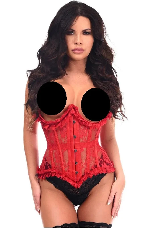 Top Drawer Sheer Lace Steel Boned Underbust Corset