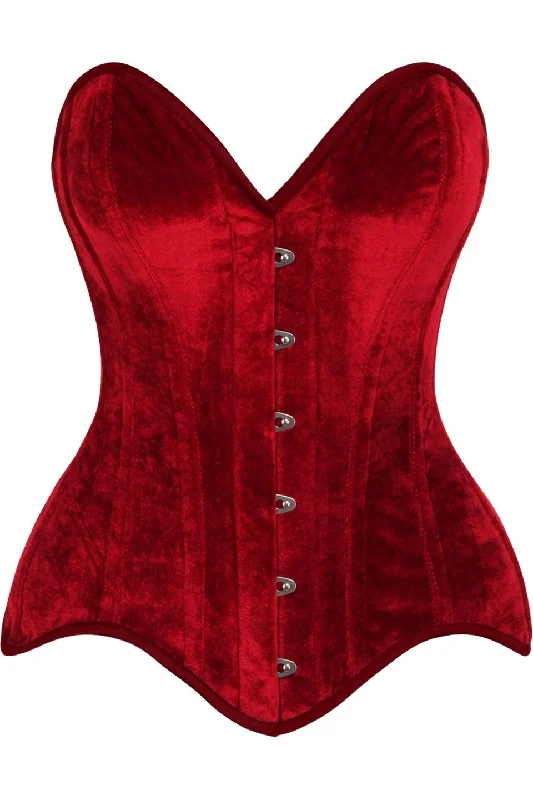 Top Drawer Velvet Steel Boned Corset