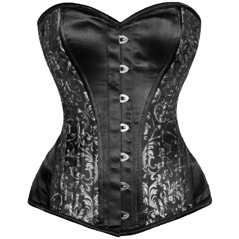 Tzila black Classy underbust brocade satin corset