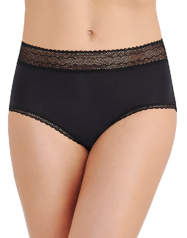 Vanity Fair Flattering Lace Brief Panty Midnight Black 13281