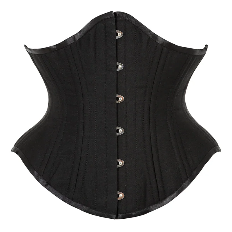 Victorian Vintage Black Corset, Steampunk Goth Pirate Corset,