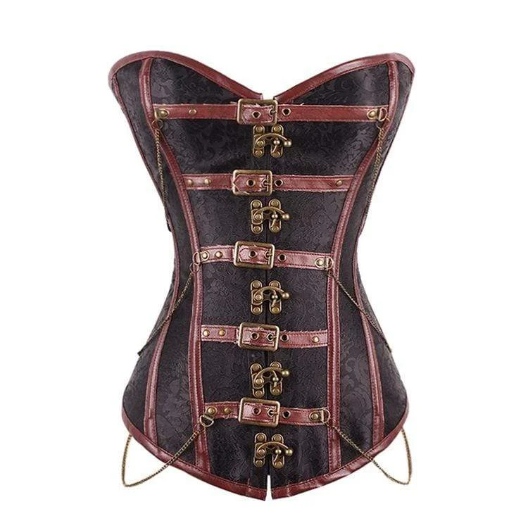 Women's Steampunk Multi-chain Overbust Corsets