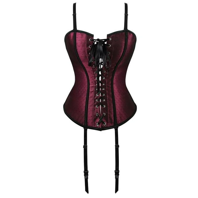 Women's Vintage Mesh Point Overbust Corsets