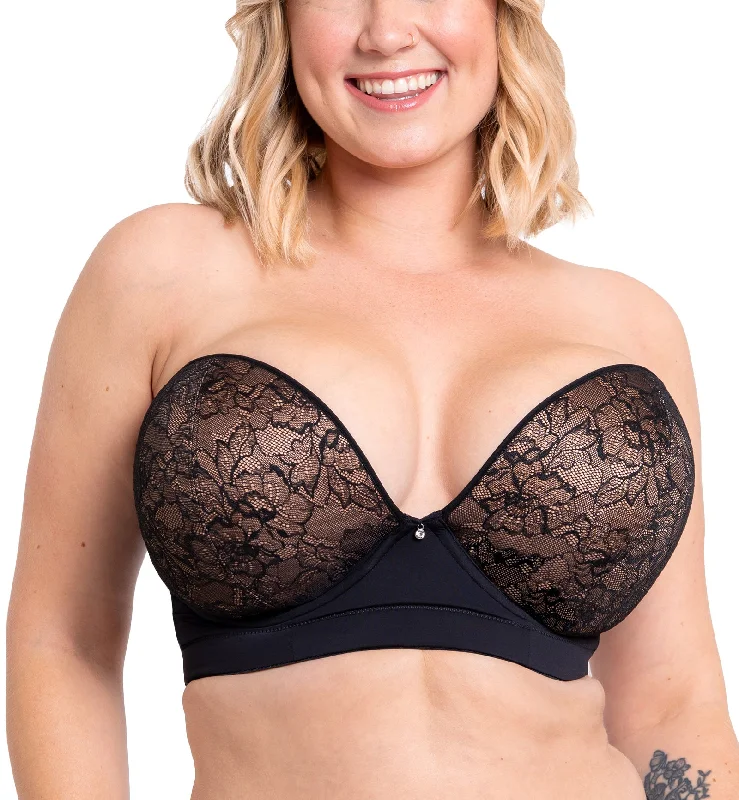 Curvy Kate Hey Girls SuperPlunge Strapless Bra (CK071108) - Black/Latte