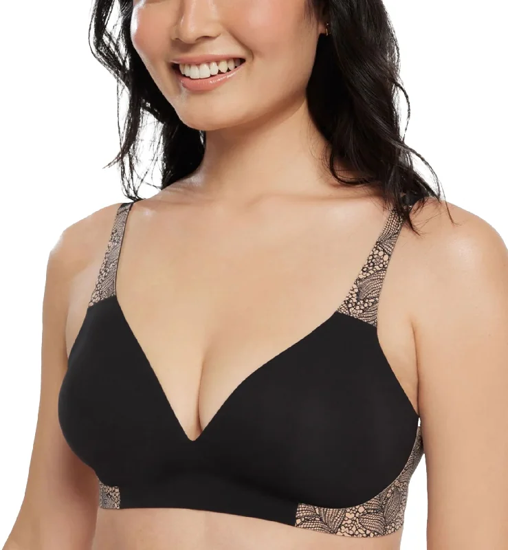 Evelyn & Bobbie Starlette Plunge Bralette (1842) - Black Lace