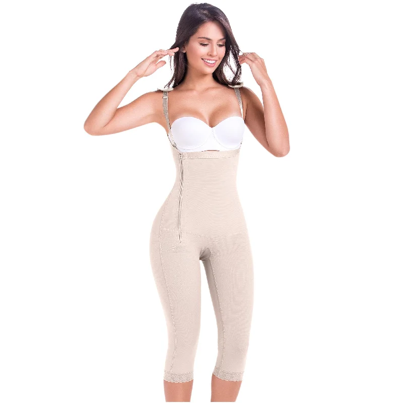 Fajas MariaE 9442 | Capri Full Body Shaper for Women | Butt Lifter & Tummy Control Post Surgery Girdle