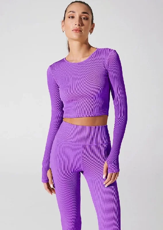 Fendy Long Sleeve Top - Deep Lilac