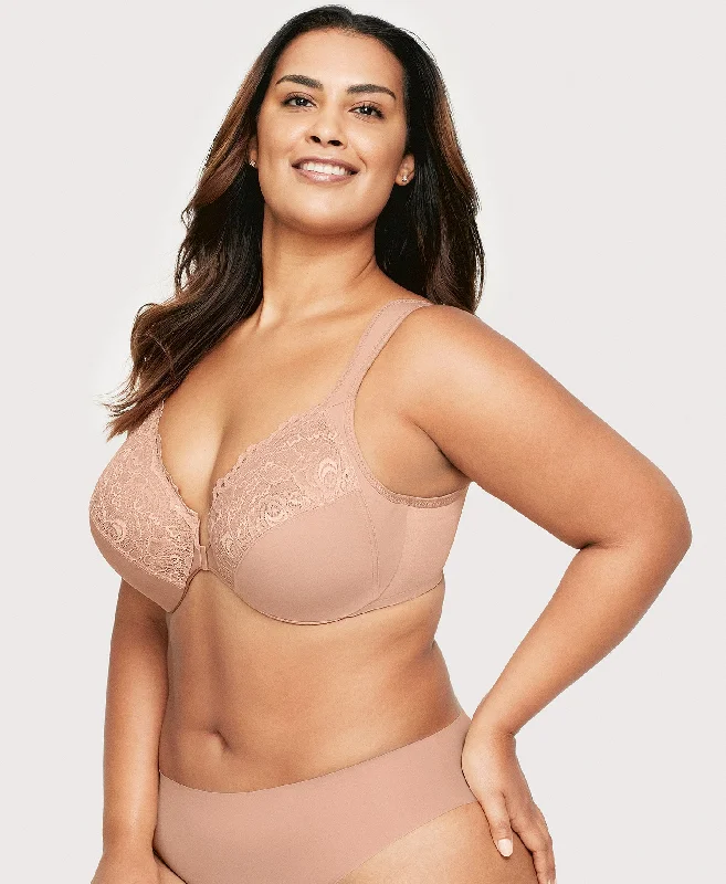 Front-Closure WonderWire Bra Cappuccino