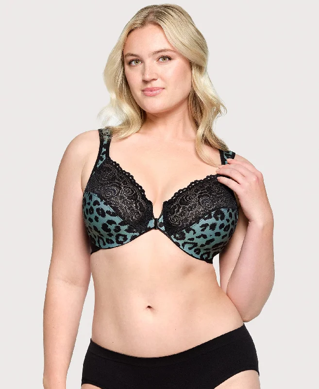 Front-Closure WonderWire Bra Centennial Leopard