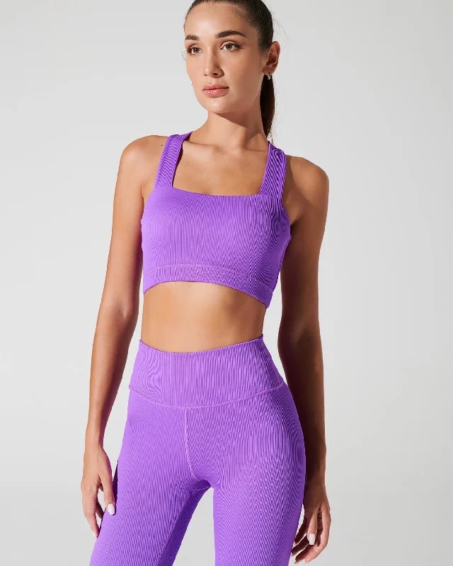 Galvina Ribbed Bra - Deep Lilac