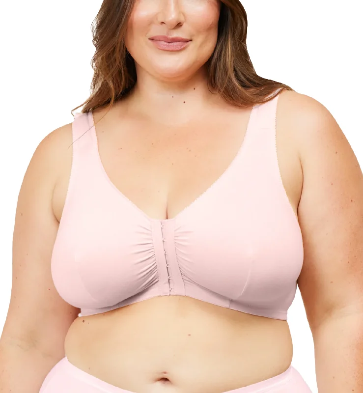 Leading Lady Meryl Cotton Front Closure Bra (110) - Pink