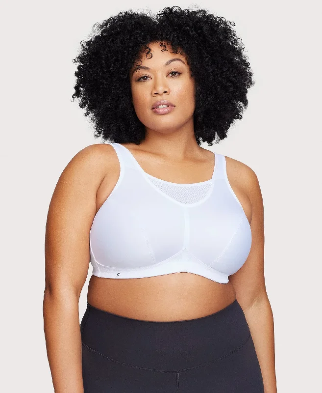 No-Bounce Camisole Sports Bra White