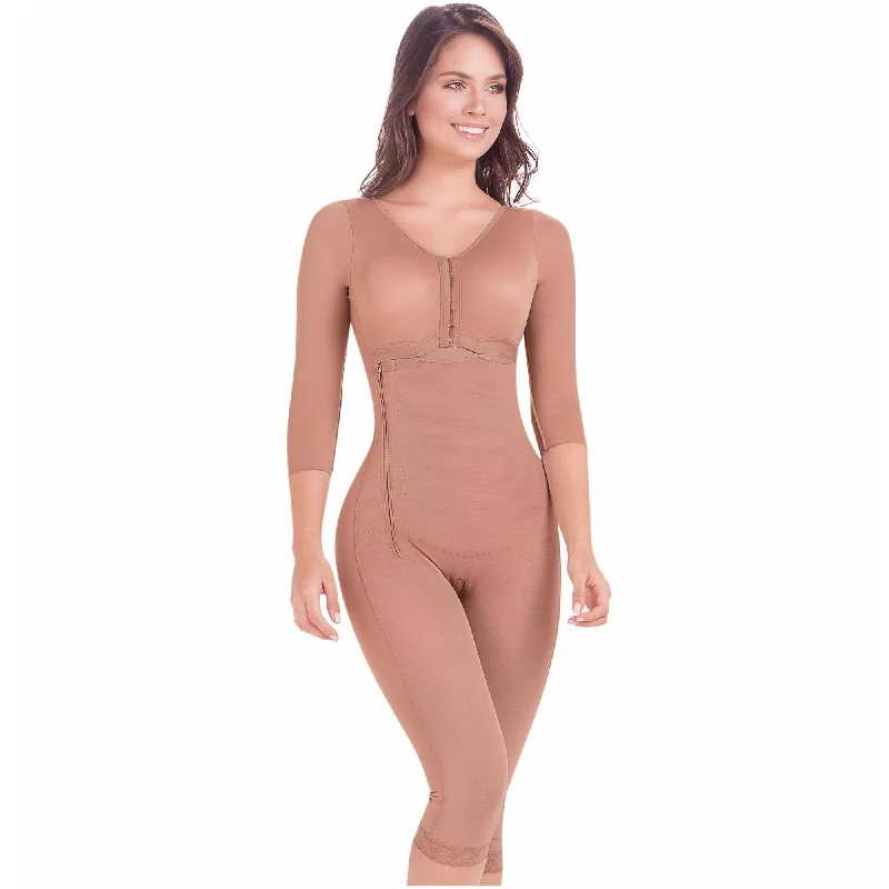 Post Surgery Capri Shapewear with Sleeves Colombian Fajas MariaE 9292