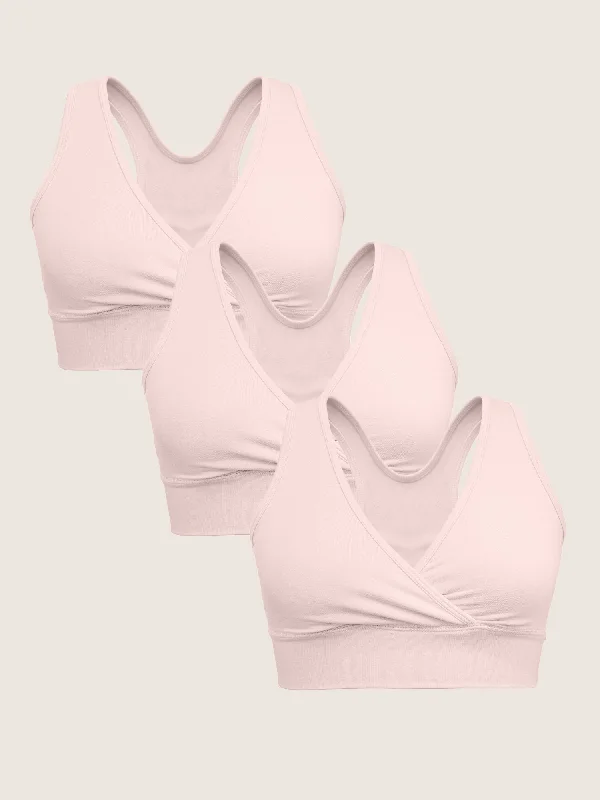 Wash Wear Spare® French Terry Nursing Bra Pack | Soft Pink